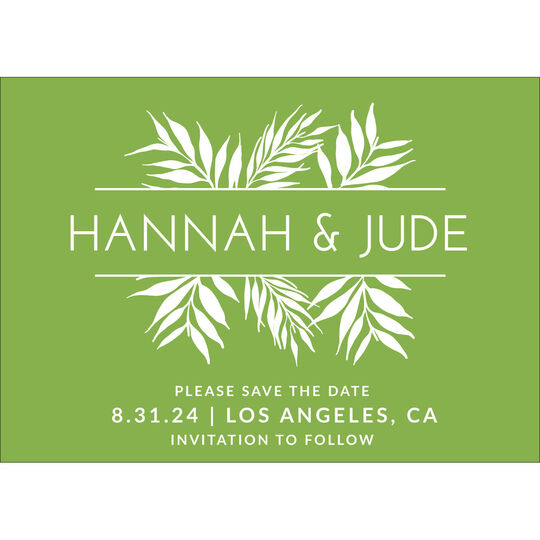 Palms Frame Save the Date Cards